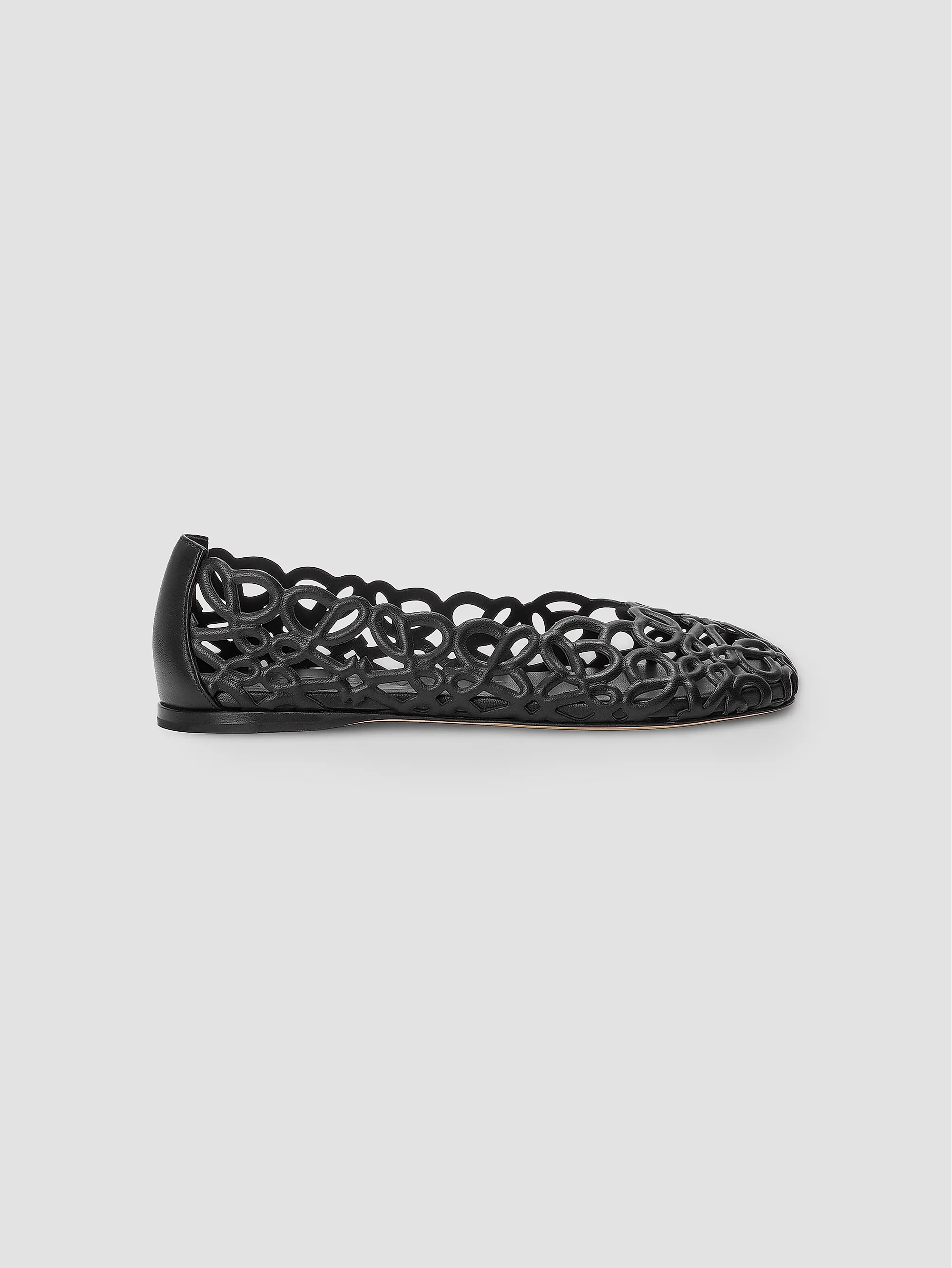 Petal Anagram Leather Ballet Flats