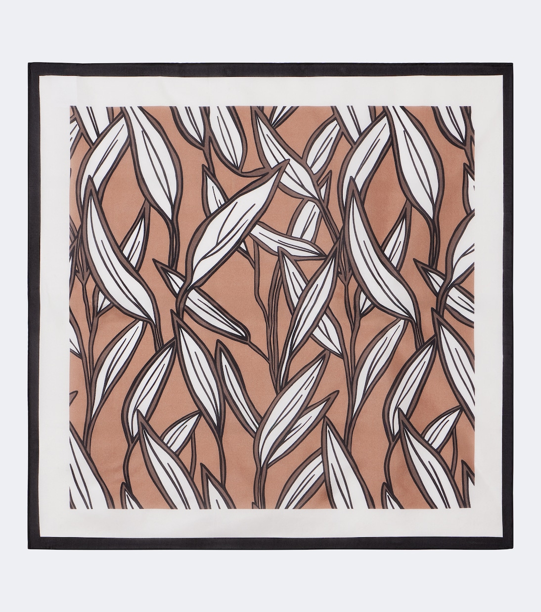 Printed silk twill scarf