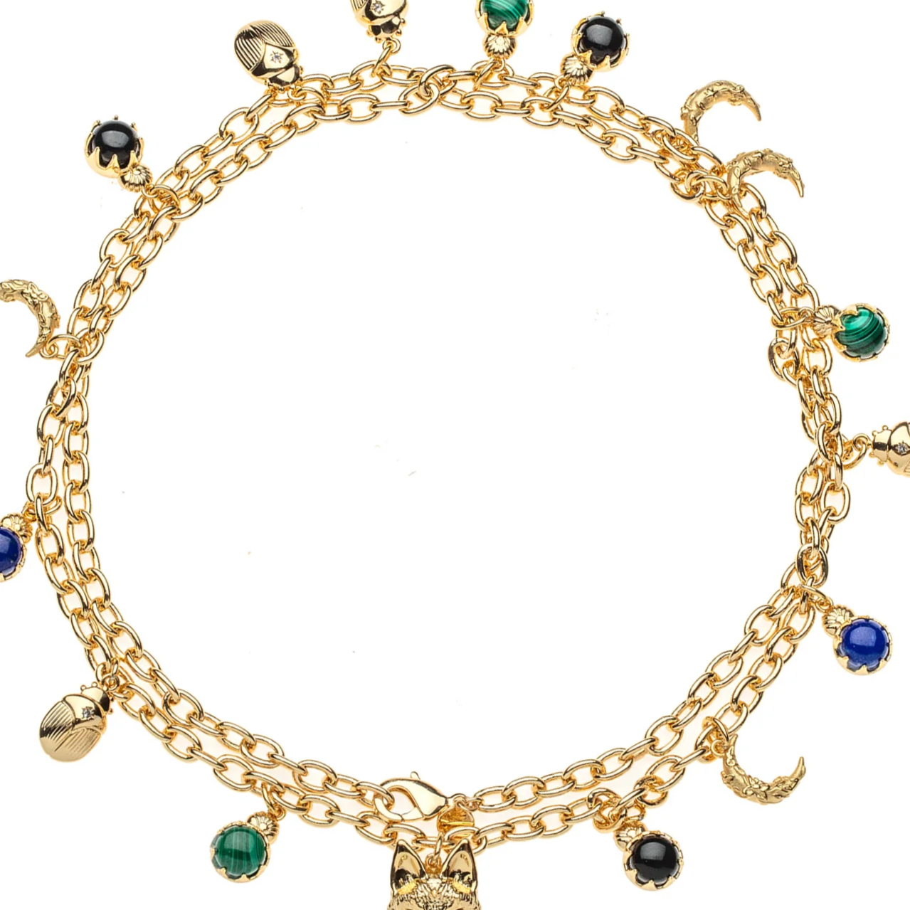 Protect Double Wrap Charm Necklace