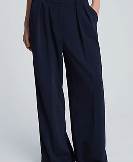Women's High-Rise Wide-Leg Pleated Pants