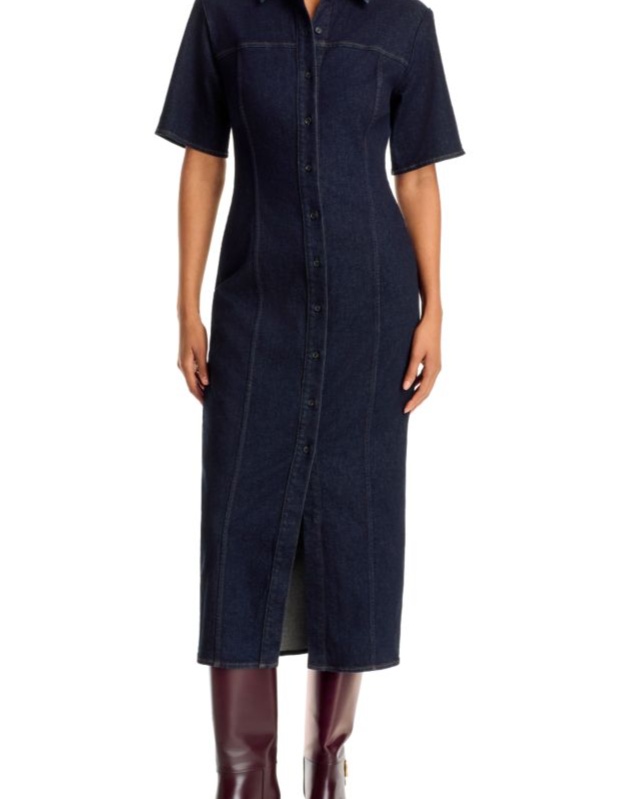 BLOOMINGDALE'S RAG & BONE LENNA COTTON STRETCH DENIM DRESS