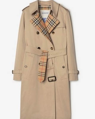 BURBERRY LONG GABARDINE LAKEFIELD TRENCH COAT
