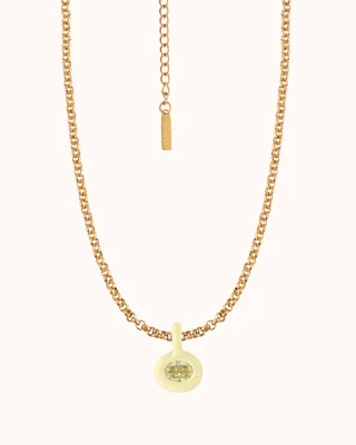 Birthstone Belcher Chain Necklace