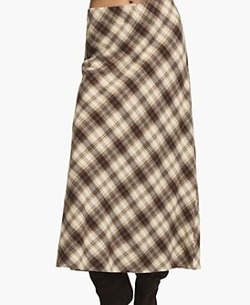 Women's Plaid Midi Slip Skirt