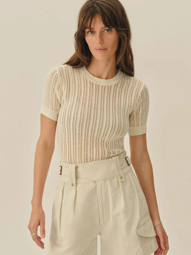 Coastline Crochet Tee