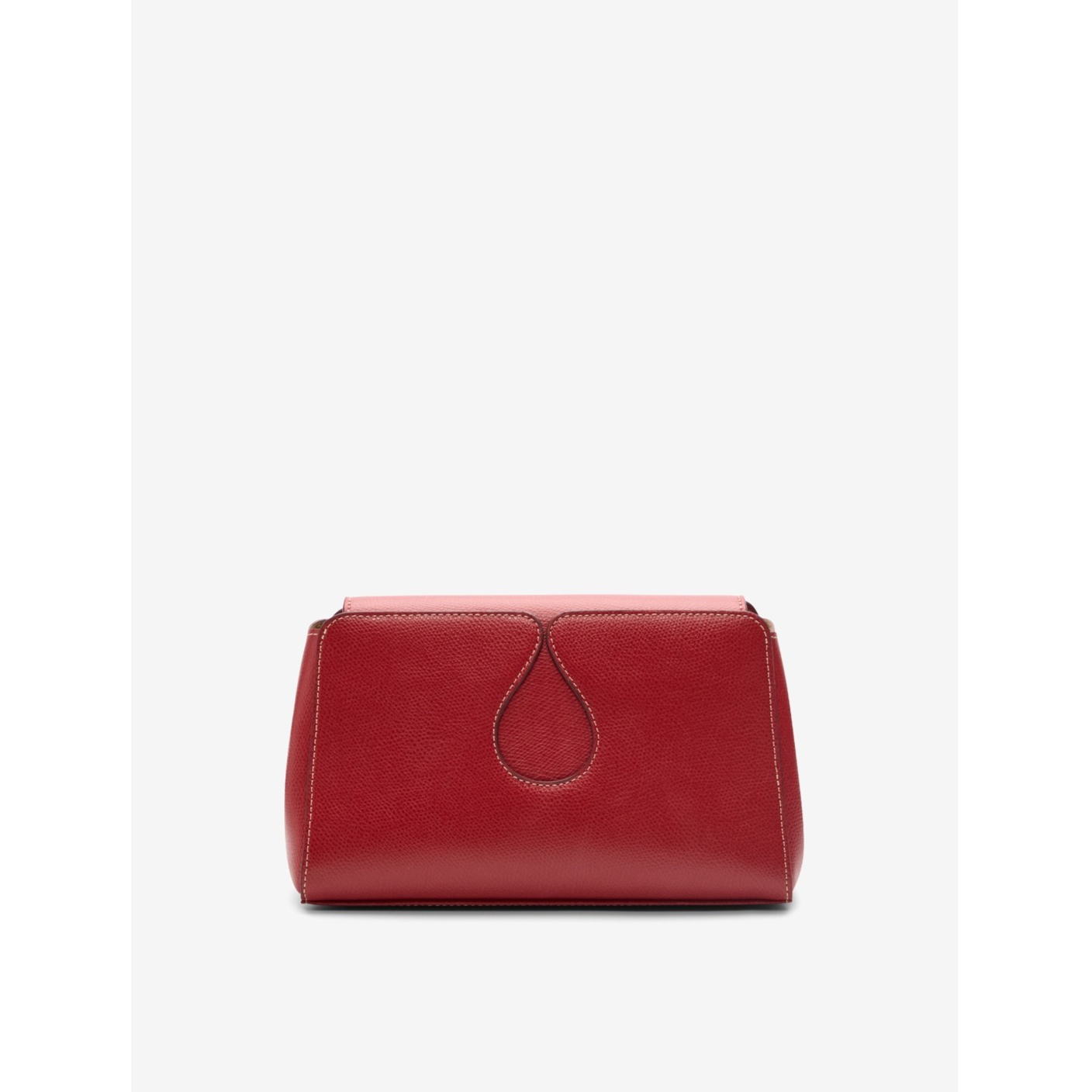 GABRIELLE - Red leather crossbody bag with drop-shaped detail