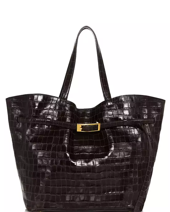 Elly Medium Embossed Leather Tote Bag