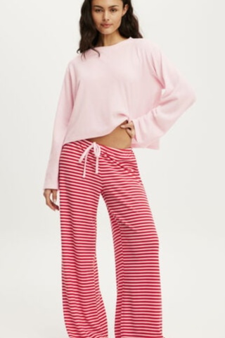 Super Soft Waffle Wide Leg Pant
