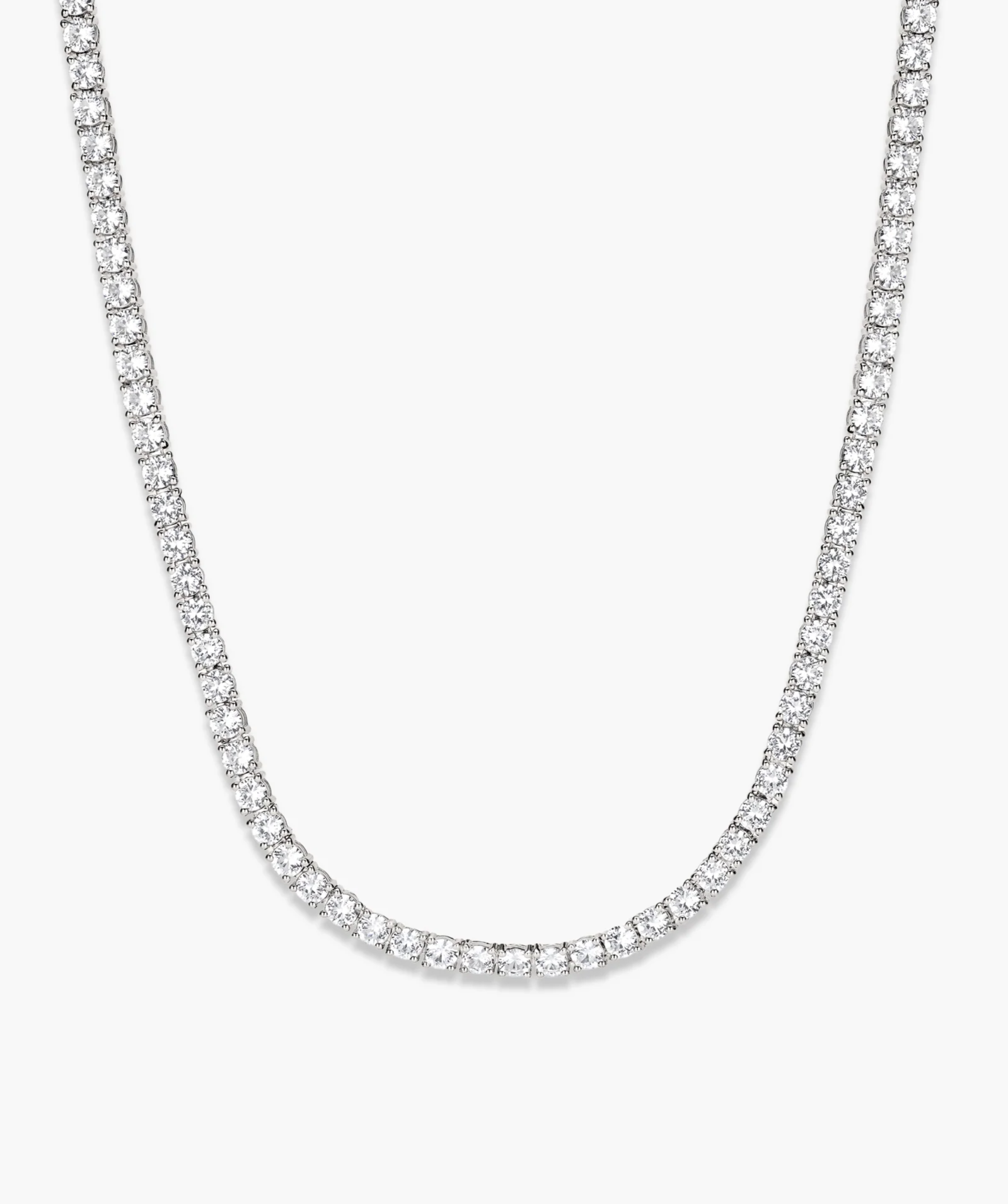 Lab Grown Sapphire Tennis Necklace