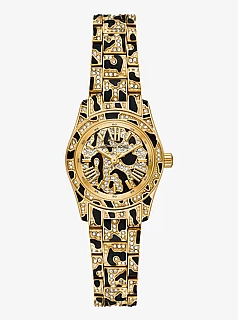 Petite Lexington Pavé Animal Print Gold-Tone Watch
