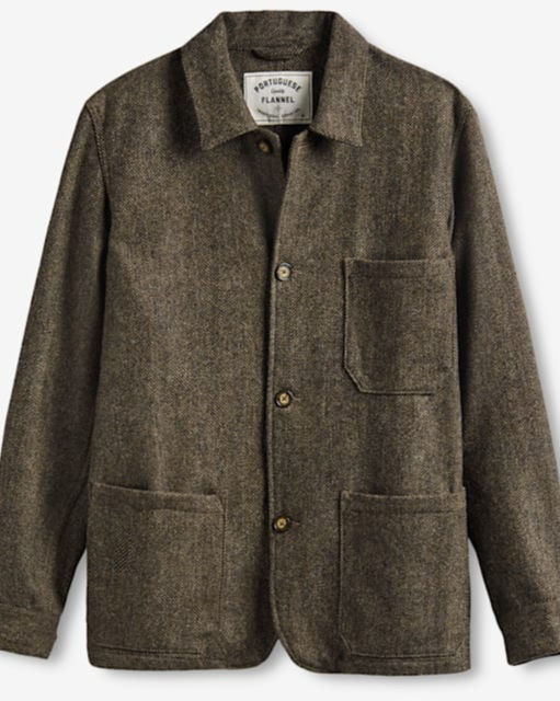 Labura Herringbone Wool Chore Coat