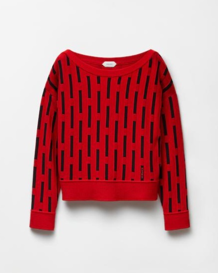 Embroidered-Logo Wool Knit Sweater