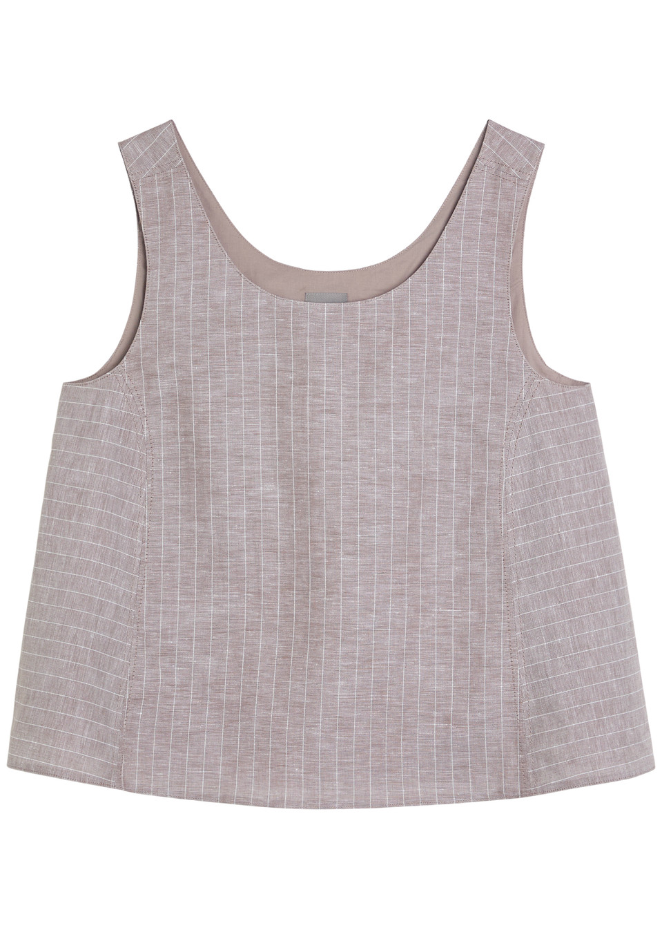 Caliga striped linen and cotton-blend tank