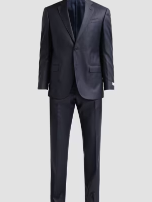Plaid Wool Single-Breasted Suit