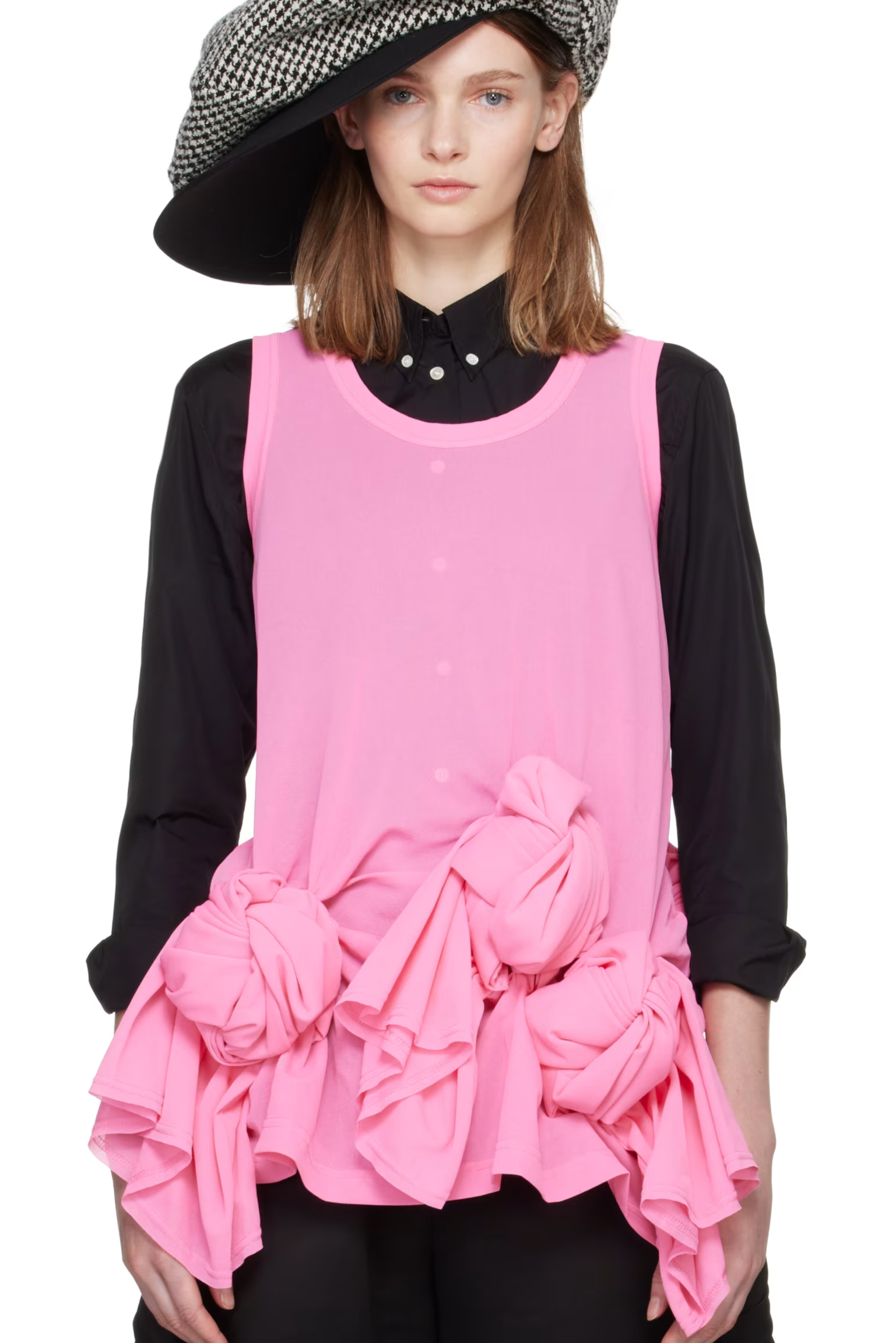 Pink Thin Tricot Tank Top