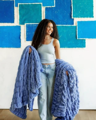 Hugs Light Country Blue Blanket