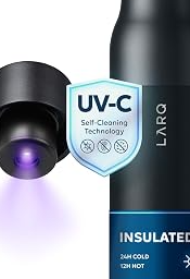 LARQ Bottle PureVis 25 oz, Obsidian Black