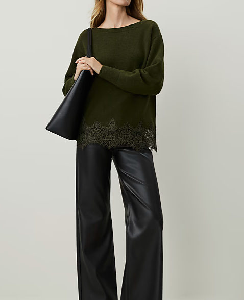 The Wide-Leg Pant in Faux Leather