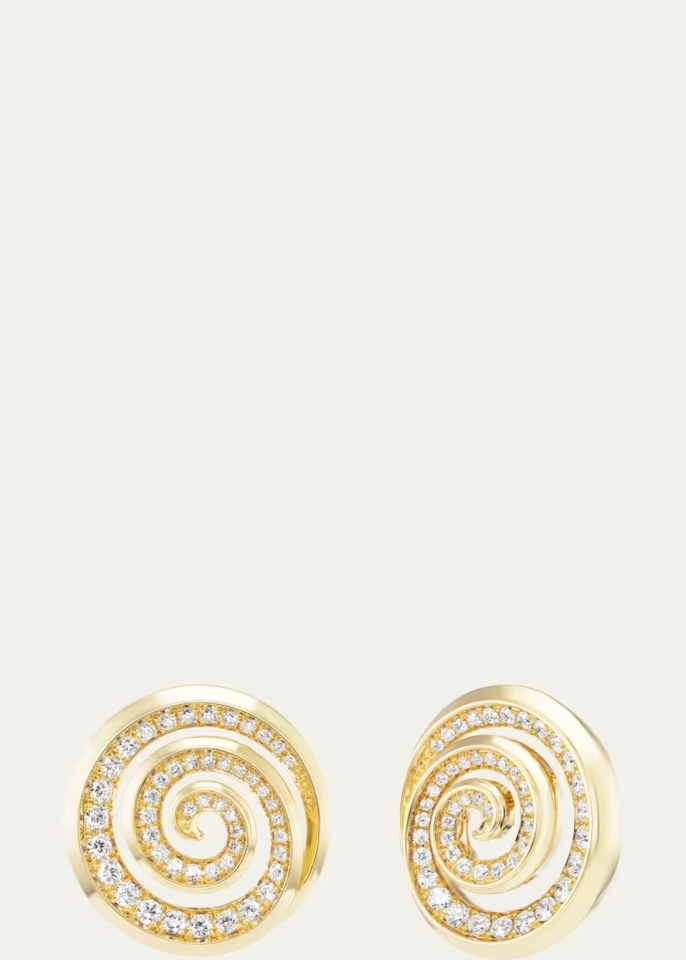 18K Yellow Gold & 1.54 TCW Diamond Stud Earrings