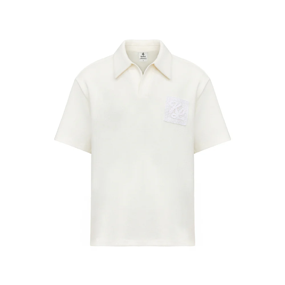 W _ (WHITE) Needle Emblem Soft PIQUÉ Polo (6125004)