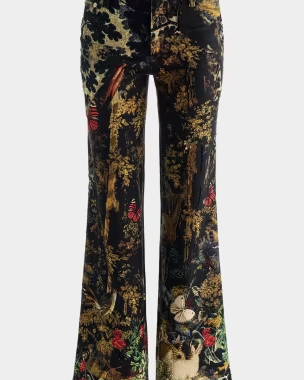 Roxie Embroidered Wide-Leg Jeans
