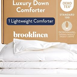 Down Comforter Hotel-Quality Warmth, Breathable - King/Cali King