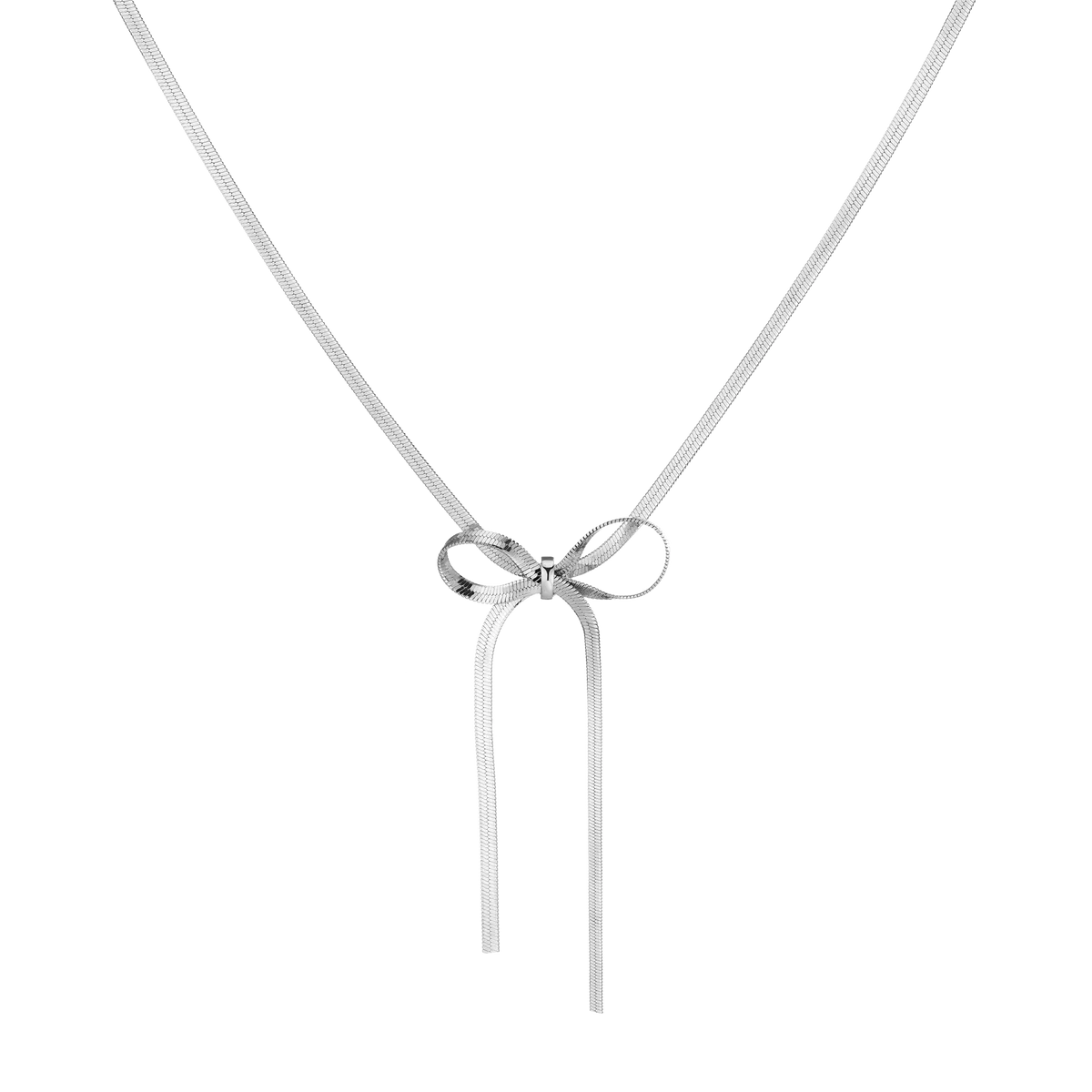 Aurate New York Herringbone Bow Choker