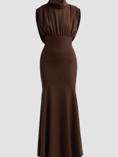Adelina Draped Trumpet Gown
