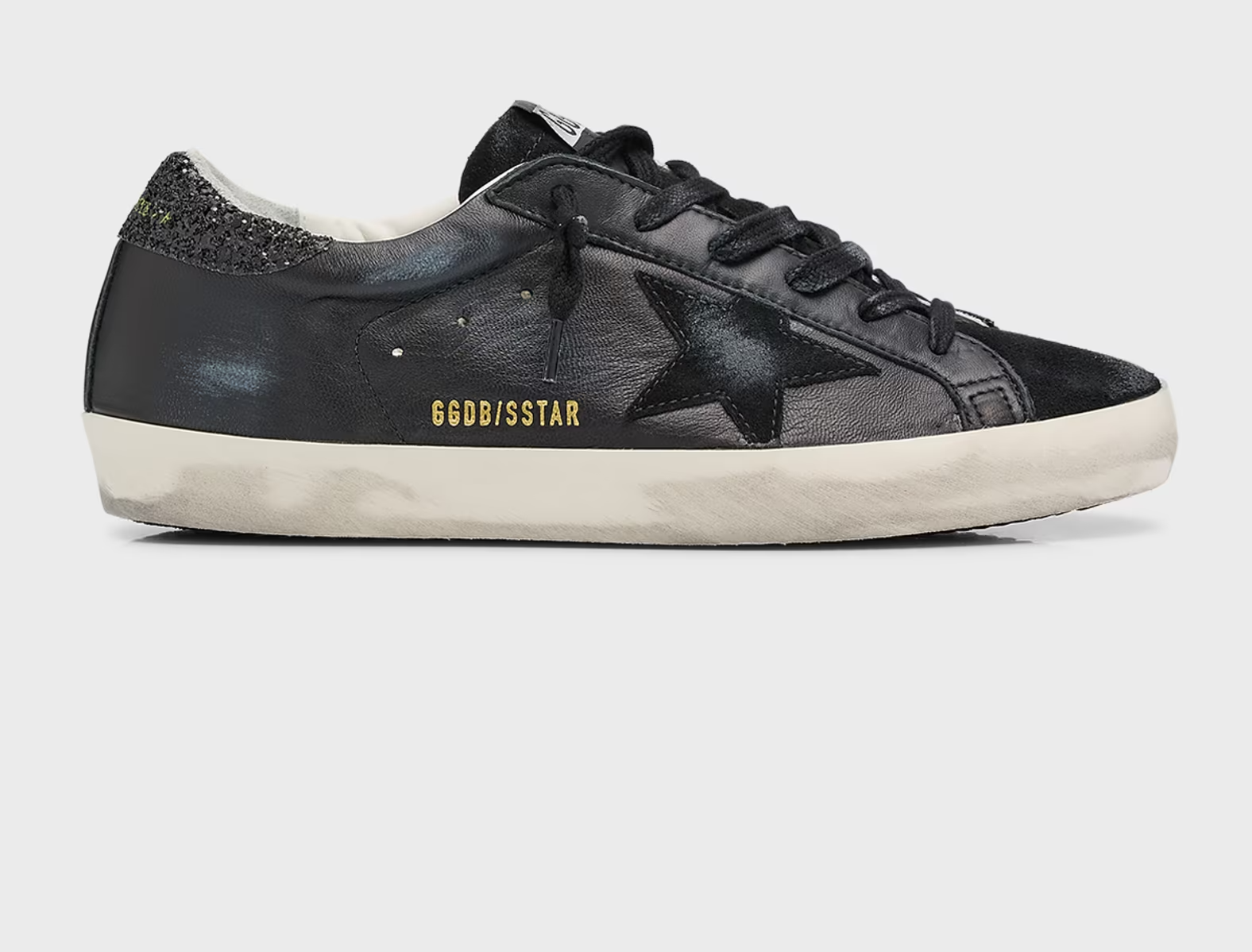 Super-Star Leather Glitter Low-Top Sneakers