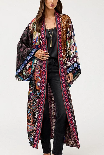 AZIZA REVERSIBLE LONG KIMONO