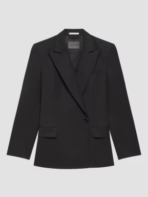 Wool Gabardine Relaxed-Fit Blazer