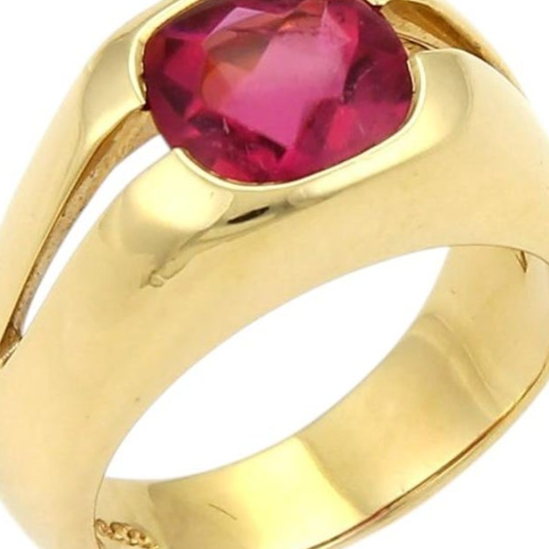 Tiffany & Co. Pink Tourmaline Solitaire 18k Yellow Gold Ring Size 6