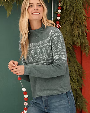 Woodland Mock-Neck Cashmere Sweater
