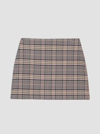 Tierra Check Mini Skirt