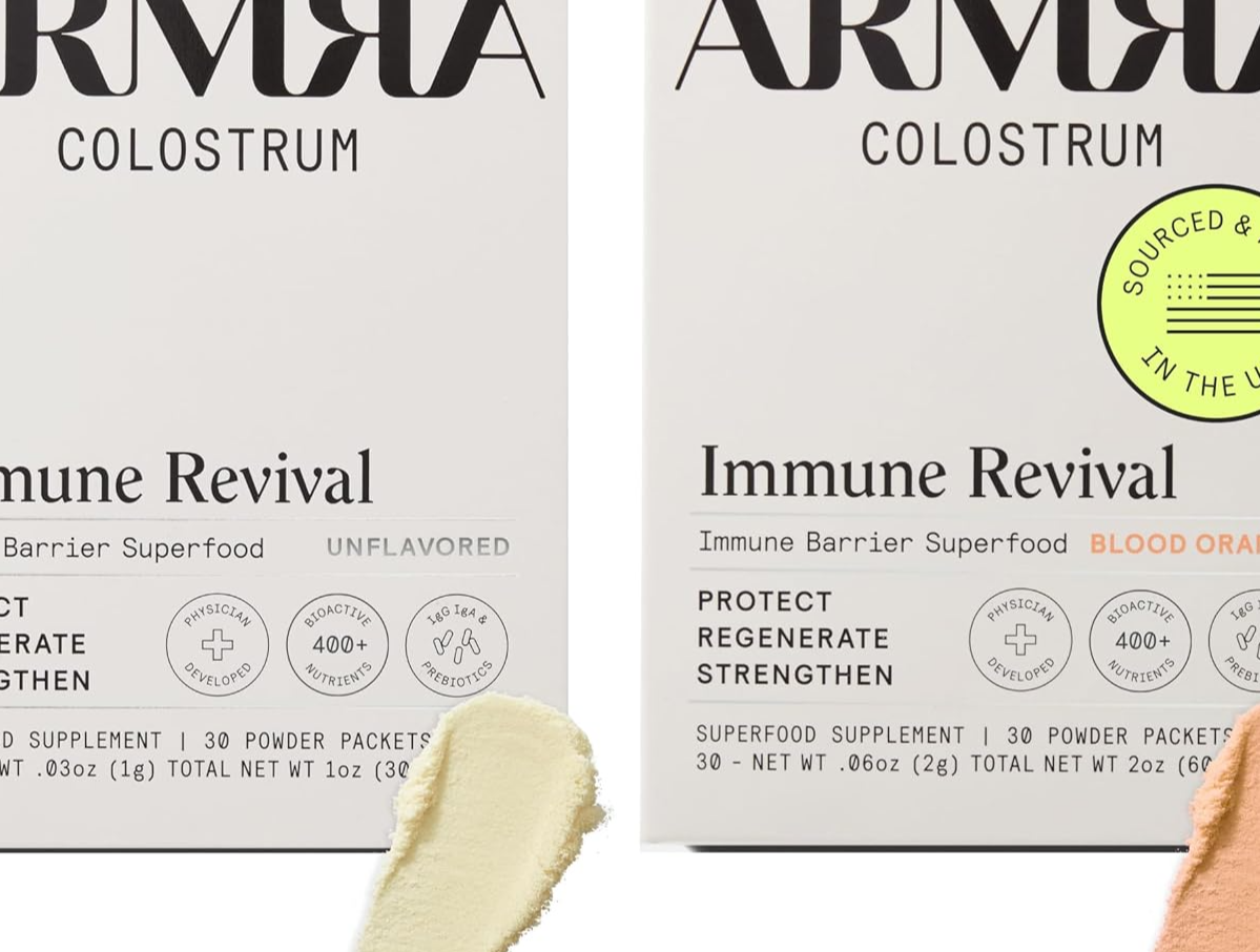 ARMRA Colostrum Unflavored and Blood Orange Bundle, 60 Servings