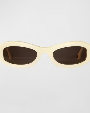 Como Twisted Acetate Oval Sunglasses