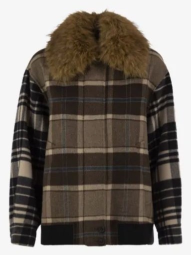 Check wool jacket