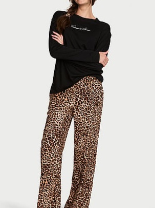 Flannel Long Tee-Jama Set