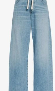 Brynn drawstring-waist cotton jeans