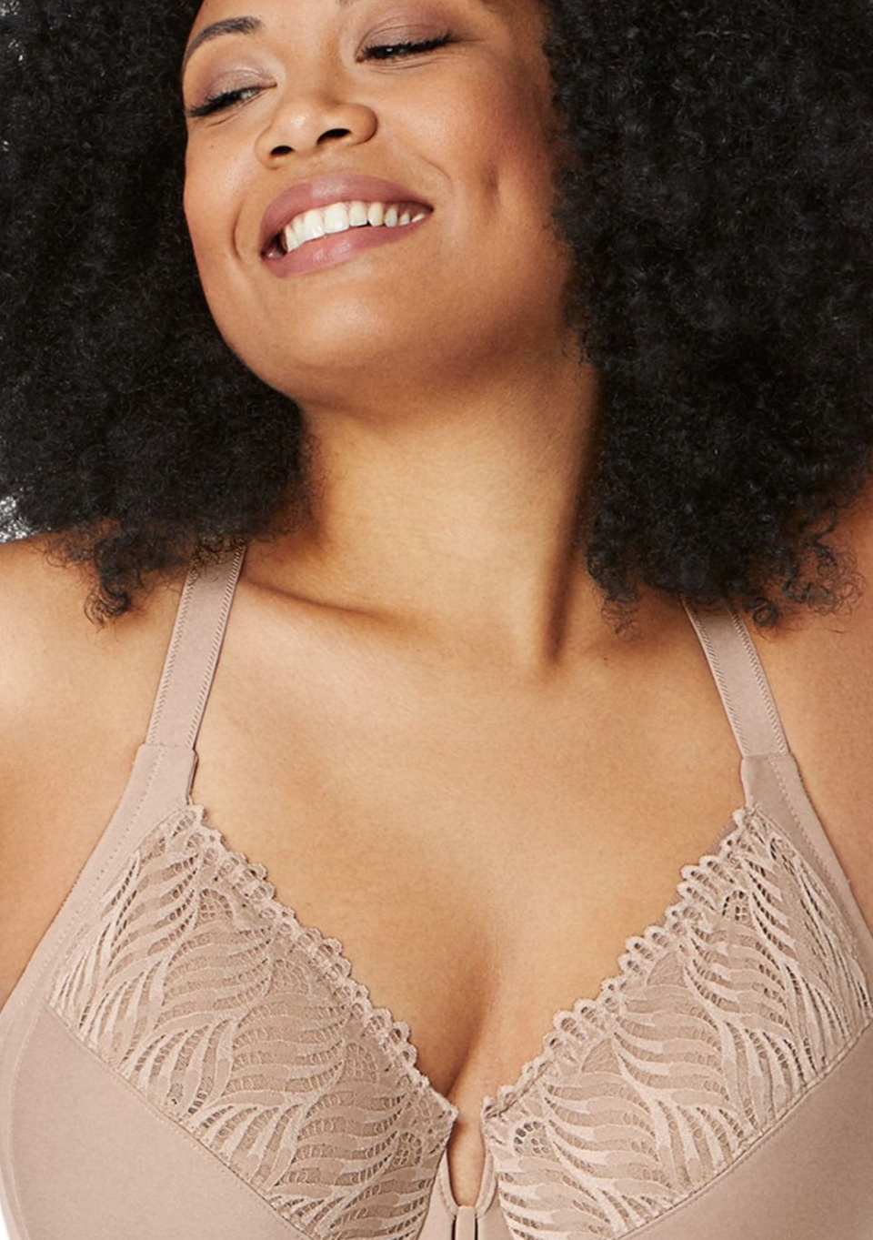 Full Figure Plus Size Front-Closure T-Back WonderWire Bra Underwire #1246