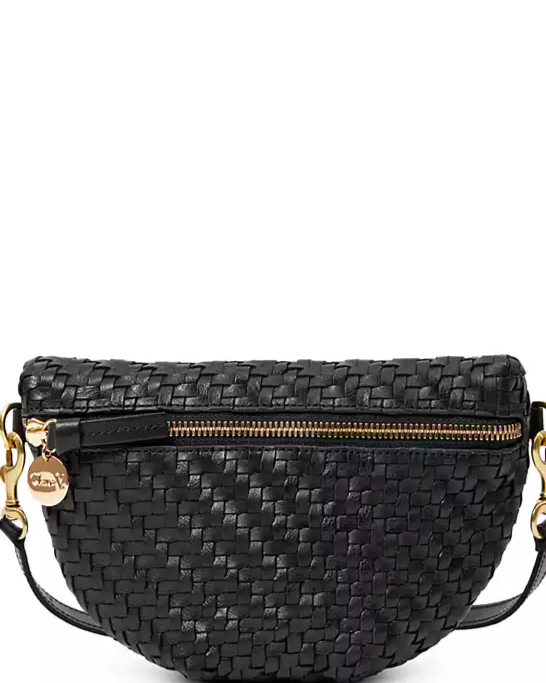 Petite Woven Leather Fanny Pack