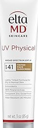 UV Physical Tinted 100% Mineral Face Sunscreen, SPF 40 and 41