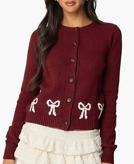 Womens Rona Bow Knit Cardigan