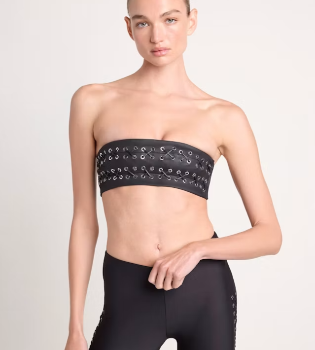 Ludovic de Saint Sernin x SKIMS Waxed Cotton Bandeau - Onyx