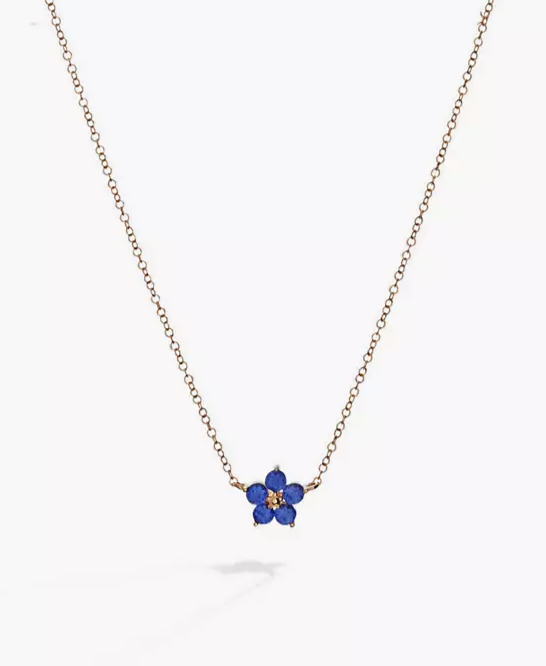 Crystal Forget-Me-Not Flower Necklace