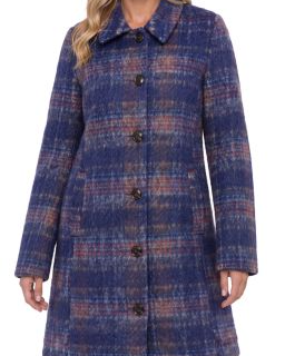 Raglan Sleeve Button Front Swing Coat