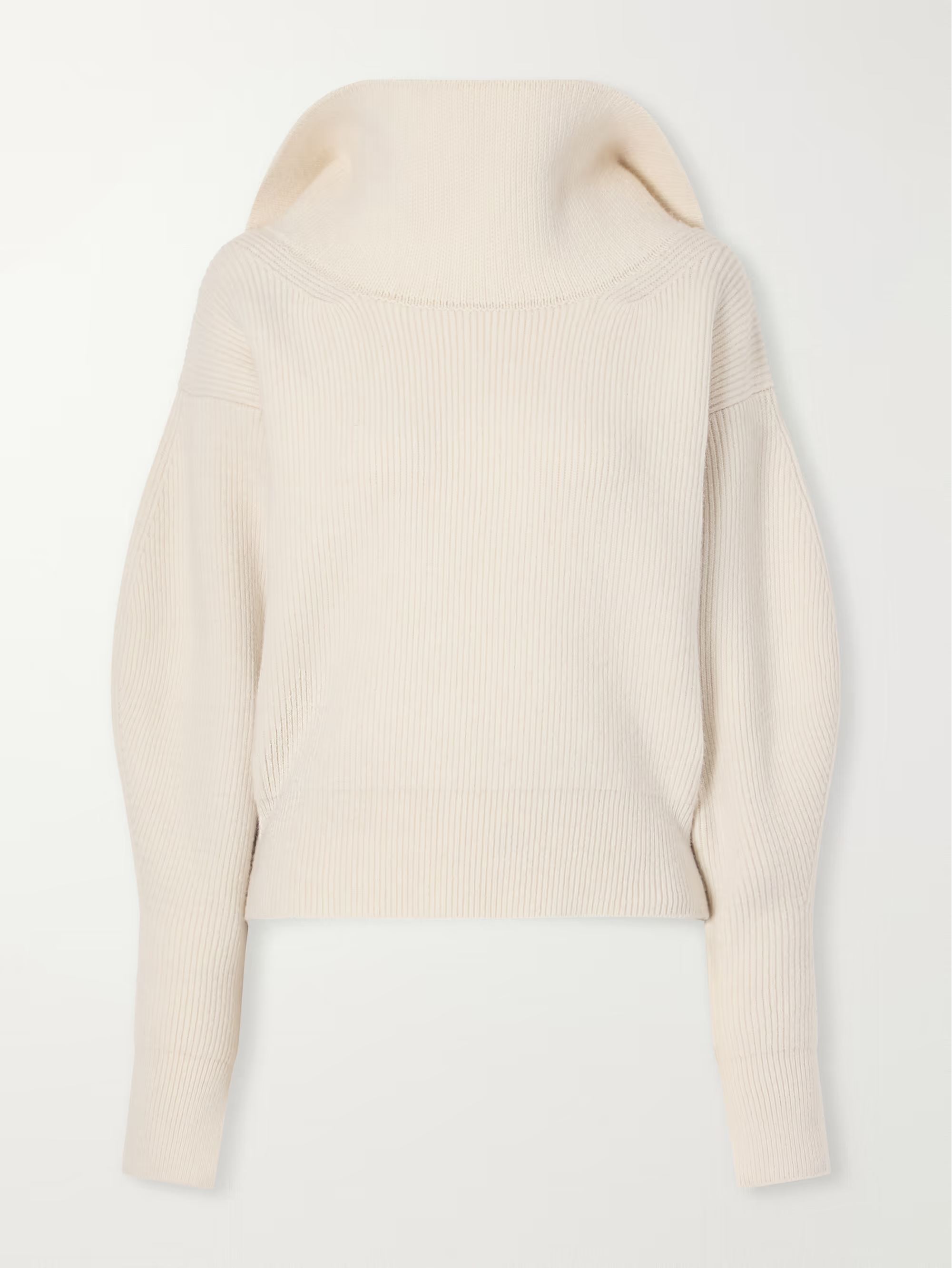 Ribbed wool-blend sweater