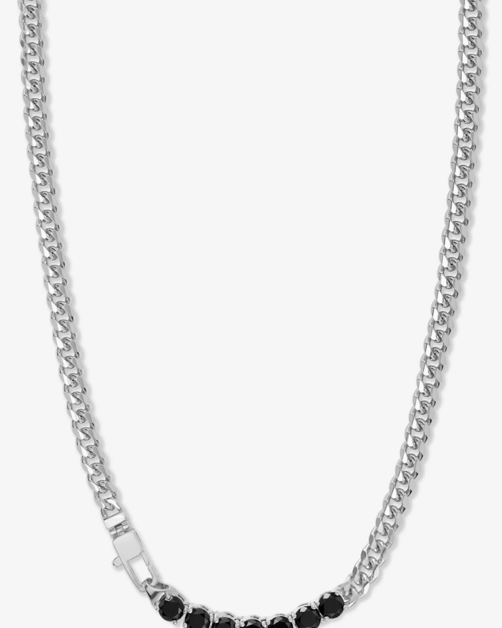 Julian Loves Diamonds Necklace 5mm - Silver|Black Diamondettes