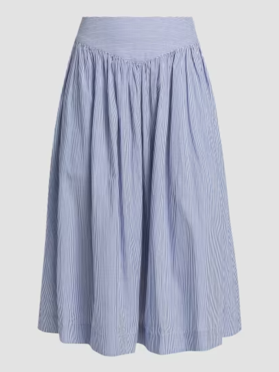 Zoe Striped Midi-Skirt