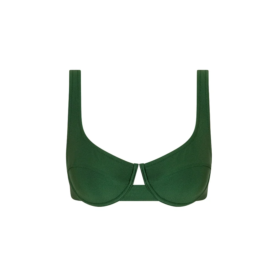 Underwire Tie Back Bikini Top - Jaded Juniper